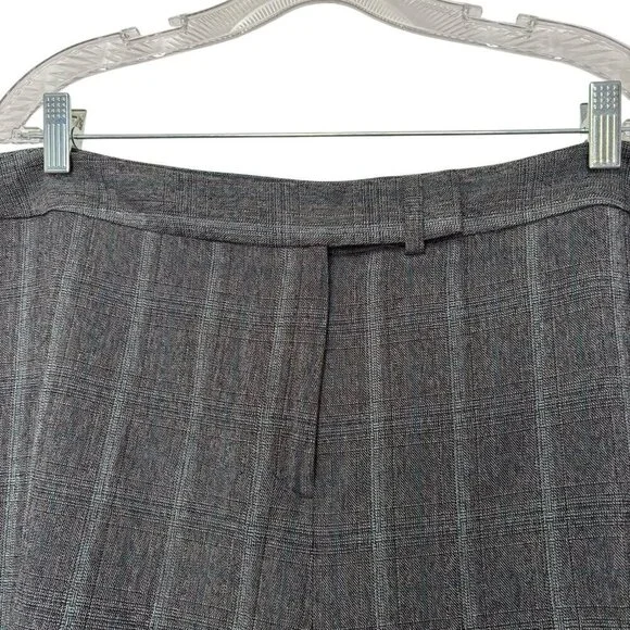 Lane Bryant Tweed Slacks Pants Gray with Teal Detail Cuffs See Measurements - Picture 3 of 8